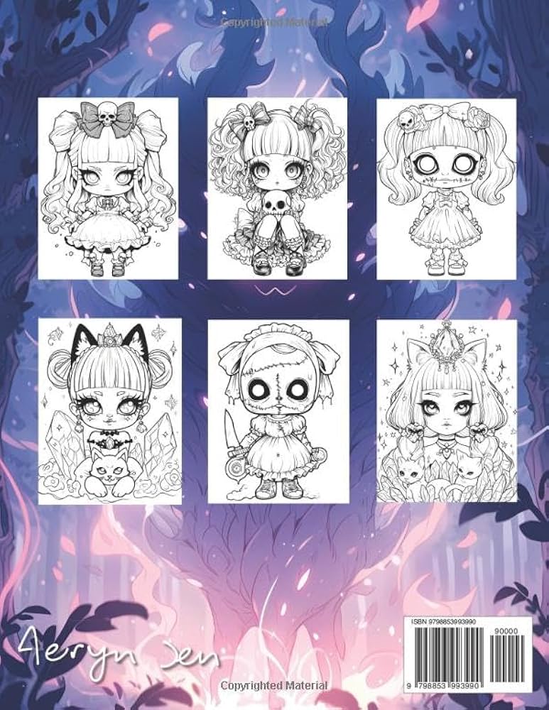 Amazon.com: Anime Coloring Book: Spooky Kawaii: Manga Art